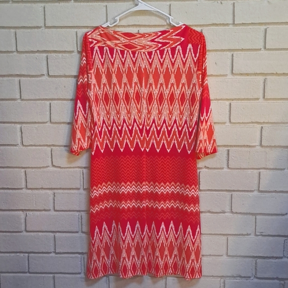 Donna Morgan Beautiful Vibrant 3/4 Sleeve Midi Dress. NWOT - Picture 6 of 9